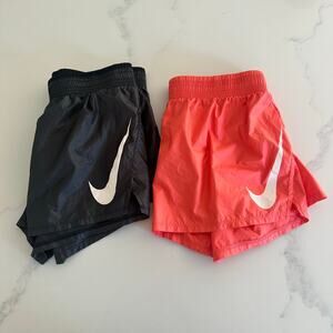 Nike Running Shorts Bundle (Black & Salmon) Color Size Medium